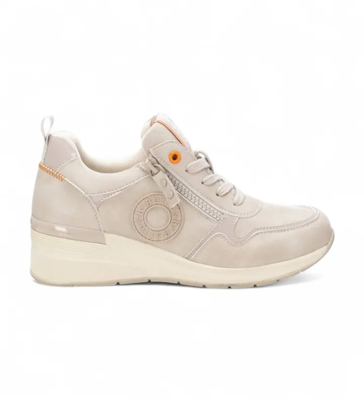 Refresh para mujer. 17228002-HIELO Zapatillas 172280 beige (36), 3 a 5cm, Cremallera, Casual