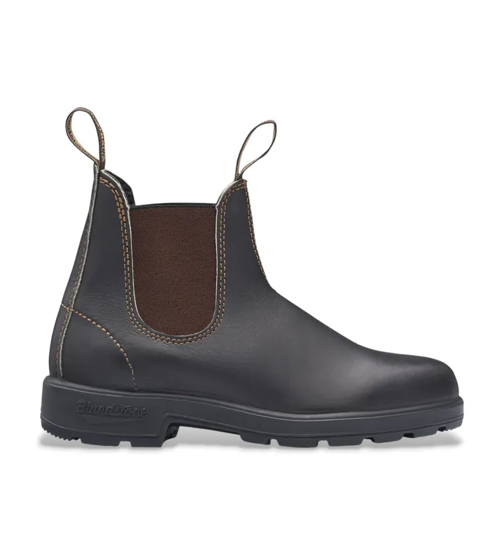 Blundstone unisex. 500 Botines de Piel 500 marrón (39), Plano, 1 a 3cm, Ninguno, Casual