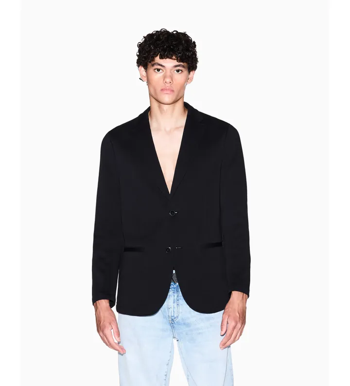 A|X Armani Exchange para hombre. XM001303AF10818UC001 Chaqueta de dos botones negro (S), Casual, Fiesta, Algodón, Clásico, Manga larga