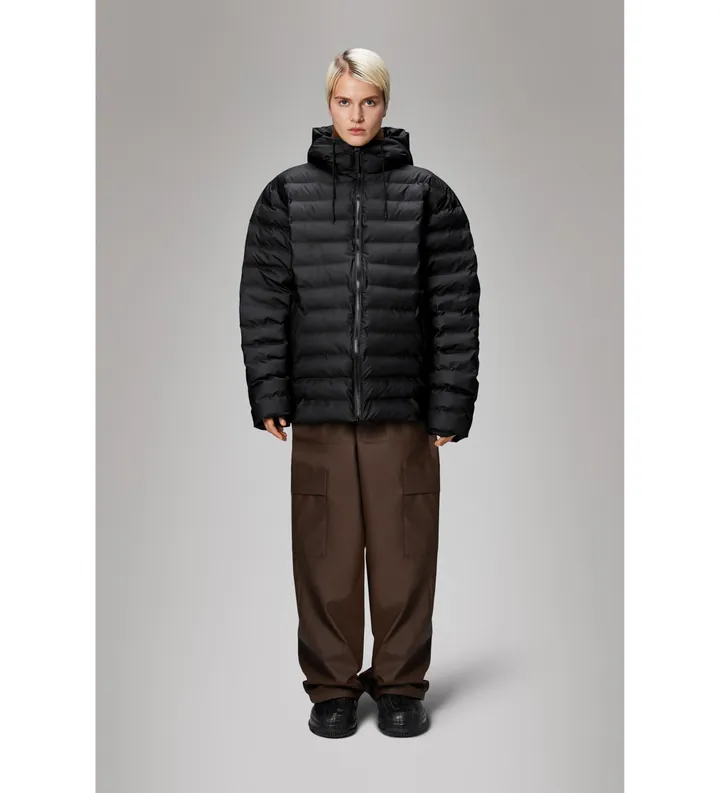 Rains unisex. 15810 Chaqueta Lohja Puffer negro (L), Casual, Poliéster
