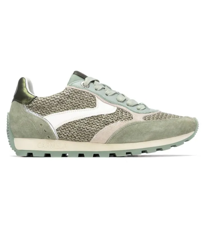 Carmela para mujer. 16323003-AQUA Zapatillas 163230 verde (36), Tela, Plano, Cordones, Casual
