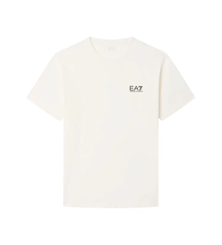 EA7 para hombre. 8NPT25_PJVPZ Camiseta básica beige (S), Casual, Algodón, Manga corta