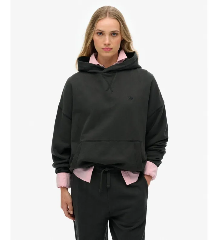 Superdry para mujer. W2012542A Sudadera Studios Relaxed negro (M), Casual, Algodón