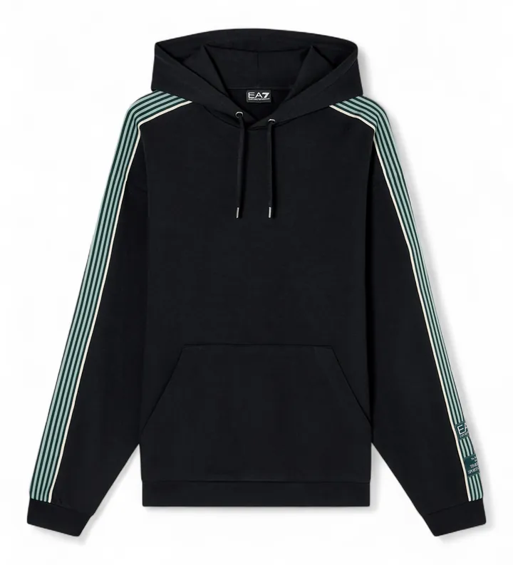 EA7 para hombre. 7M001508_AF12660 Sudadera Logo Series negro (3XL), Casual, Deportivo, Sportswear, Multideporte, Poliéster, Manga larga
