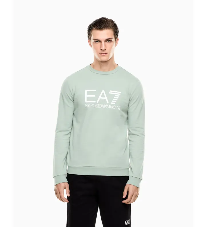 EA7 para hombre. 7M002278_AF22266 Sudadera Core Identity verde (3XL), Casual, Algodón, Manga corta