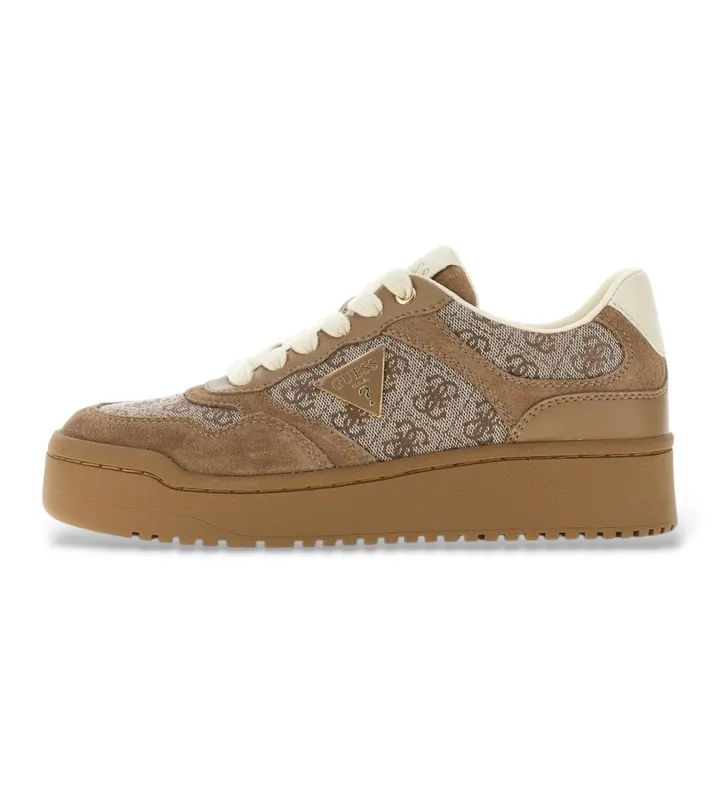 Guess para mujer. FLTM16FAL12 Zapatillas Miram taupe (36), Plano, Cordones, Casual, Poliéster