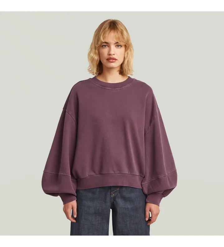 G-Star para mujer. D26361-D993-H731 Sudadera Overdyed lila (S), Casual, Algodón, Manga larga