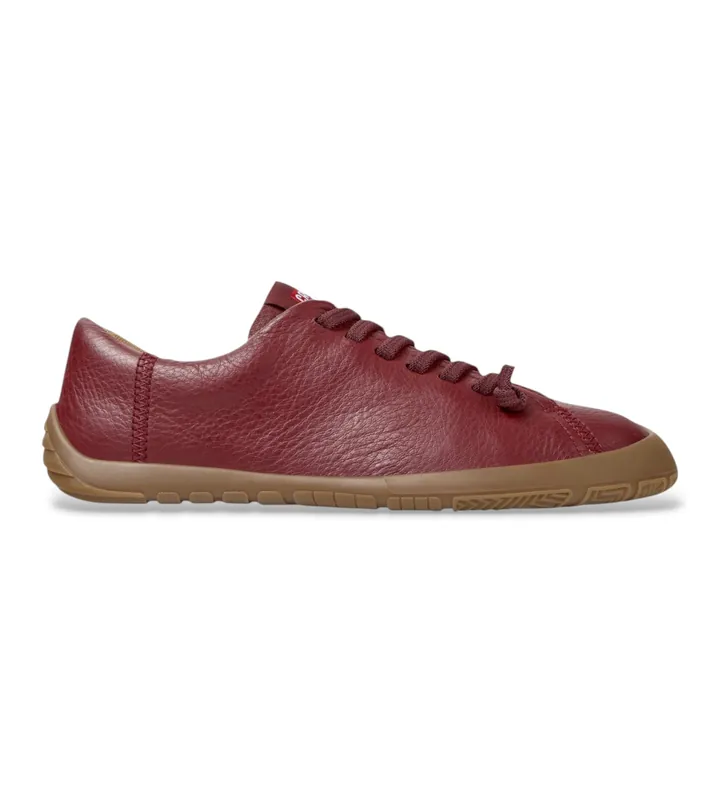 Camper para mujer. K201940-010 Zapatillas de piel Peu Path+ burdeos (36), Plano, Cordones, Casual