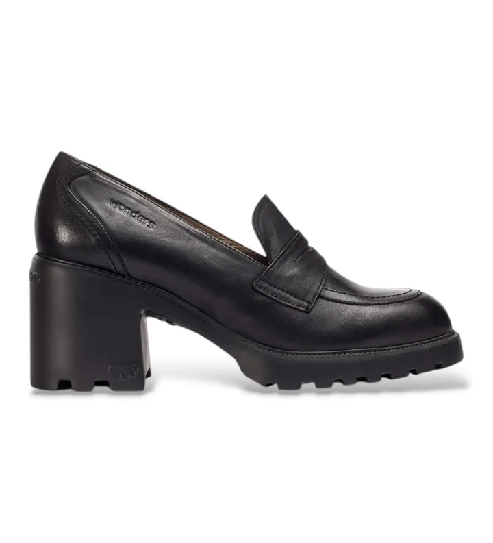 Wonders para mujer. G-7201_5511_5792 Mocasines de Piel Ilma 01 Negro (38), 5 a 8cm, Ninguno, Casual
