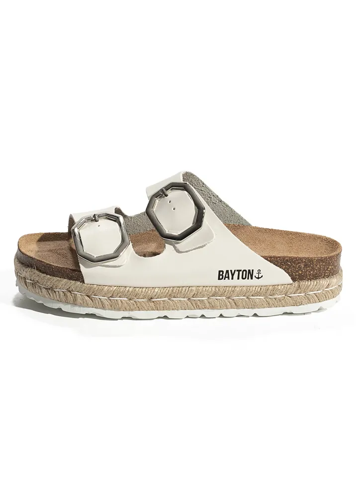 Bayton Zapatos abiertos 'ALCEE' beige / marrón / blanco