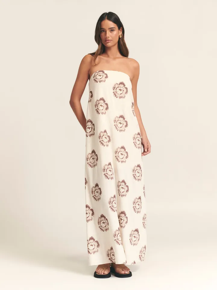 St MRLO Vestido 'CYPRESS DRESS'  beige / marrón