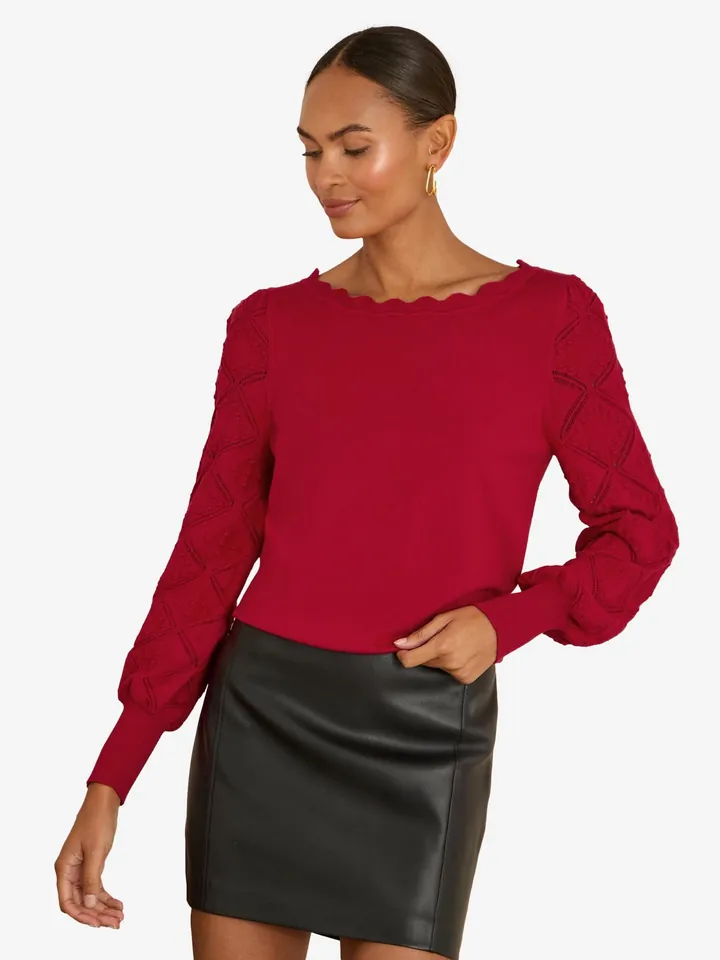 love & roses Jersey  rojo
