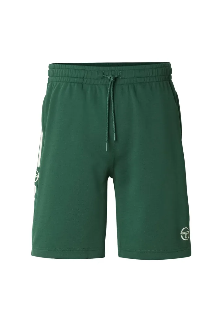 Sergio Tacchini Pantalón 'Cesena' verde oscuro / blanco