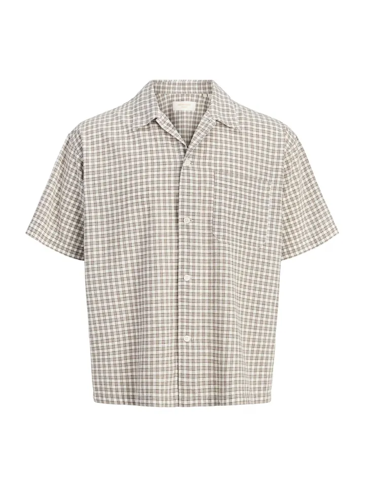 JACK & JONES Camisa caqui / oliva / blanco