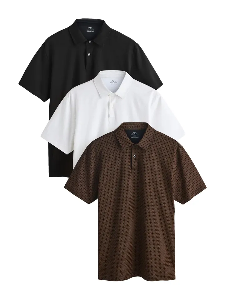 Next Camiseta camelo / gris / negro / blanco