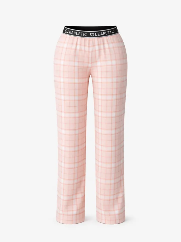 LEAFLETIC Pantalón de pijama 'Leafletic Women’s Night Wear Long Pajama'  rosa claro