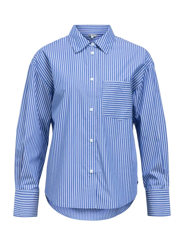 OBJECT Blusa 'OBJZila' azul real / blanco