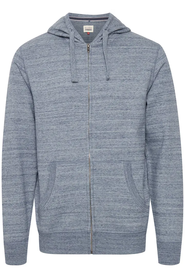 BLEND Sudadera con cremallera 'VELNO' azul moteado