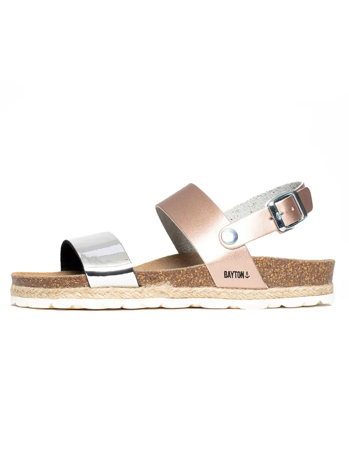 Bayton Sandalias con hebilla 'Tone'  oro / negro / plata