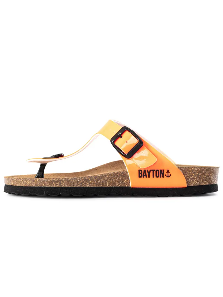 Bayton Zapatos abiertos 'Mercure' marrón / naranja claro / negro