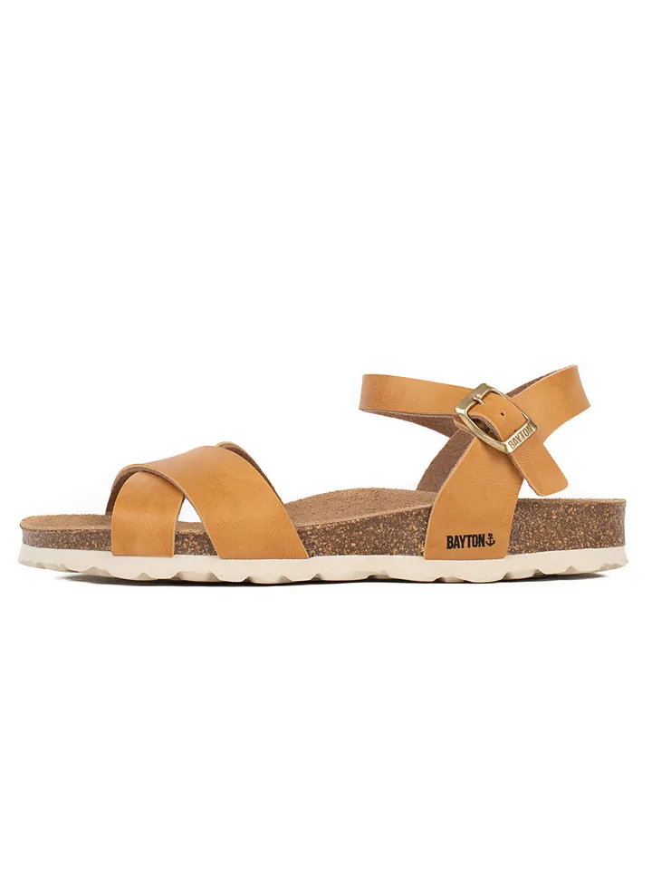 Bayton Sandalias camelo / negro