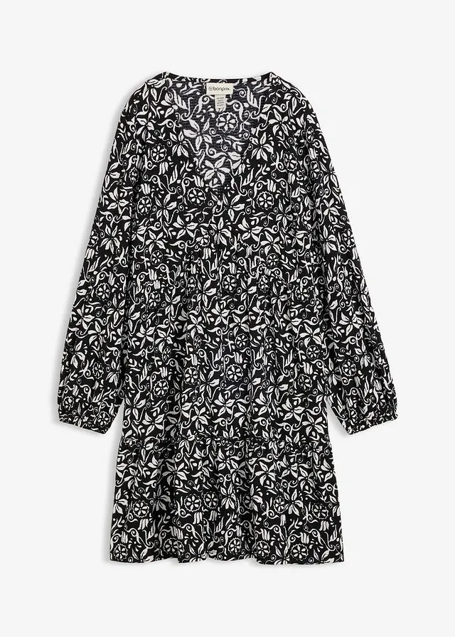 Vestido tipo túnica de crepé ligero