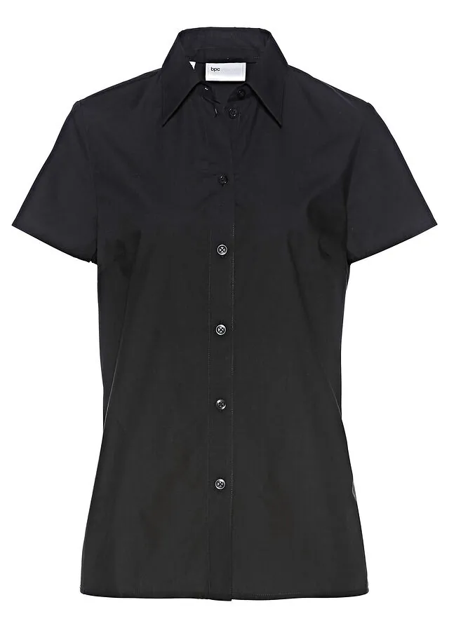 Blusa de manga corta de popelín