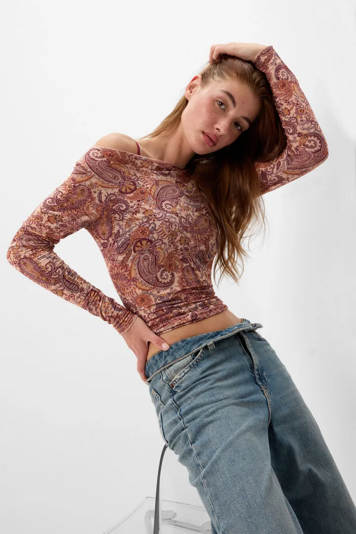 Intimissimi Camiseta de Manga Larga Ultralight con Cashmere Elevate Your Day Mujer Impreso Tamaño L