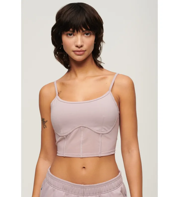 Superdry para mujer. W6011833A Corsé Sport Tech rosa (L), Homewear, Deportivo, Algodón, Multideporte