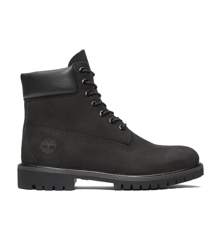 Timberland para hombre. TB1100730011 Botines de Piel Premium 6 negro (40), Plano, Cordones, Casual