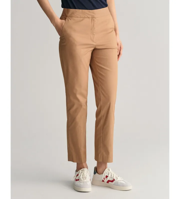 Gant para mujer. 4150237 Pantalón Slim Fit Cigarette marrón (42), Casual, Algodón
