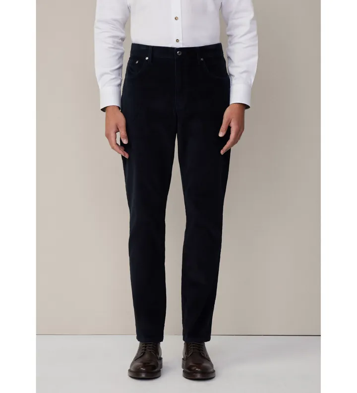 Hackett London para hombre. HM212655 Pantalón Pigment Cord marino (34/32), Casual, Algodón