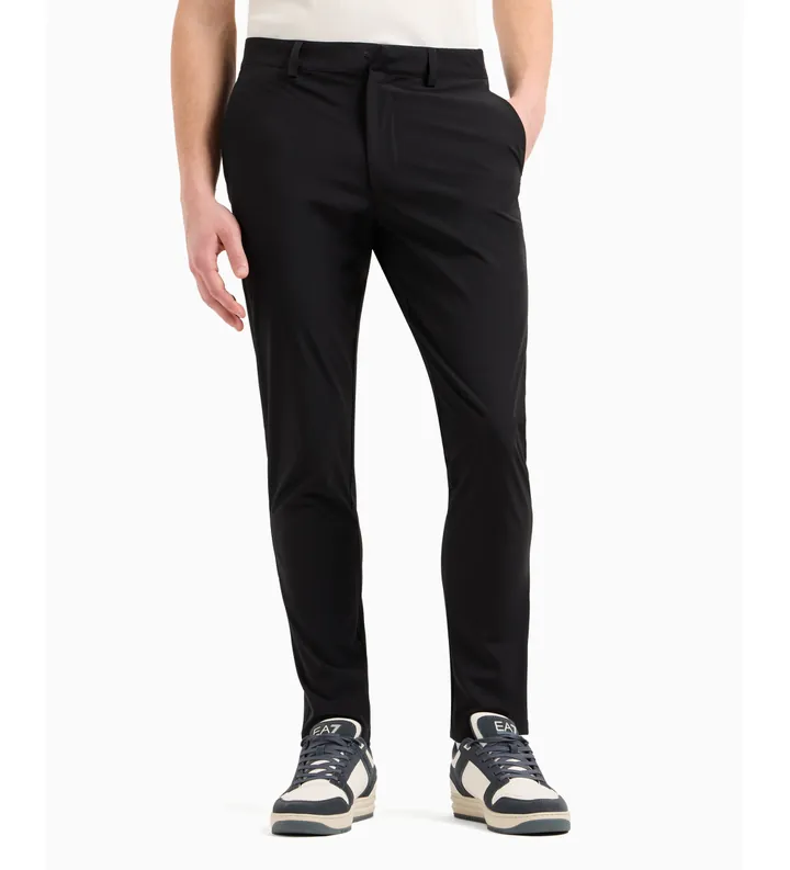 EA7 para hombre. 7M000509_AF14589 Pantalón Golf Pro de tejido técnico Ventus7 negro (3XL), Casual, Poliéster