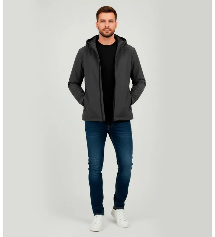 Woolrich para hombre. CFWOOU1047MRUT3496 Chaqueta Soft Shell Pacific negro (M), Casual, Poliamida