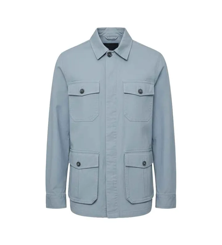 ECOALF para hombre. MCMGAJKSAHAR0753S25-345 Chaqueta Sahara azul (M), Casual, Algodón, Sostenible