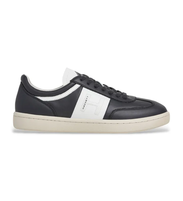 Hackett London para hombre. HMS200048 Zapatillas de Piel Bond Just marino (41), Plano, Cordones, Casual