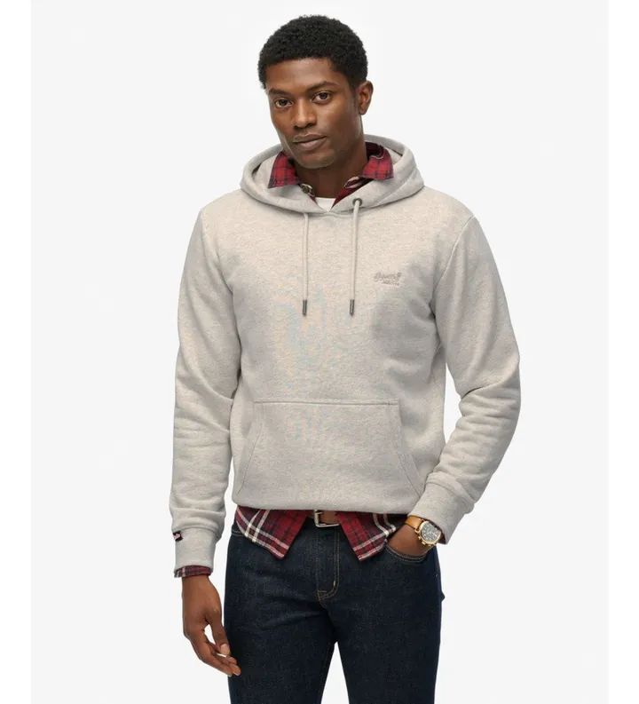 Superdry para hombre. M2014404A Sudadera Essential Logo Hoodie HB gris (XL), Casual, Algodón