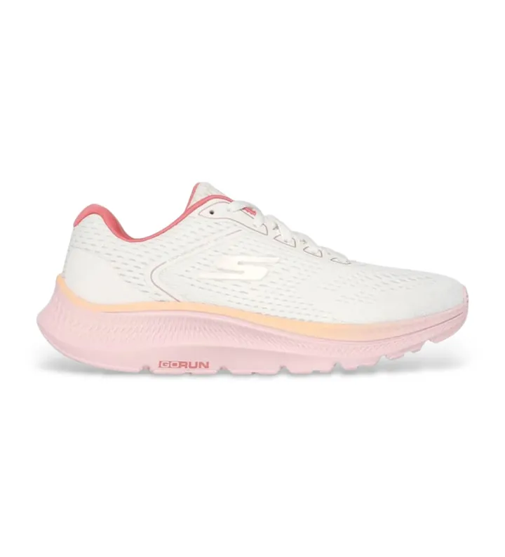 Skechers para mujer. 128607 Zapatillas Go Run Consistent 2.0 - Mile Marker blanco, rosa (41), Plano, Cordones, Casual, Deportivo, Multidepor