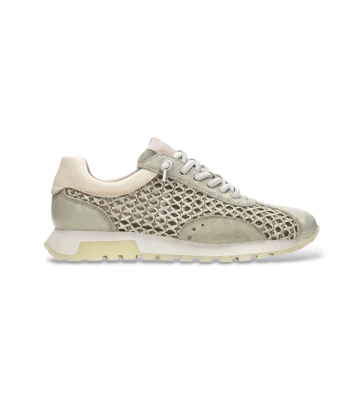 Hispanitas para mujer. RHV264741 Zapatillas Oregon verde (36), Piel, Plano, Cordones, Casual