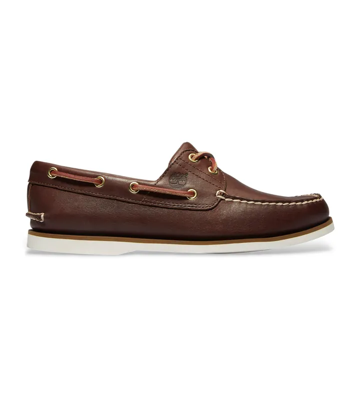 Timberland para hombre. TB1740352141 Náutico Clásico de 2 ojales marrón (40 W), Piel, Plano, Cordones, Casual