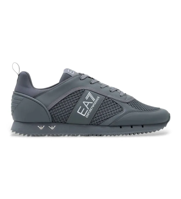 EA7 para hombre. 7X000334_AF18610 Zapatillas Depotivas gris azulado (42), Plano, Cordones, Casual