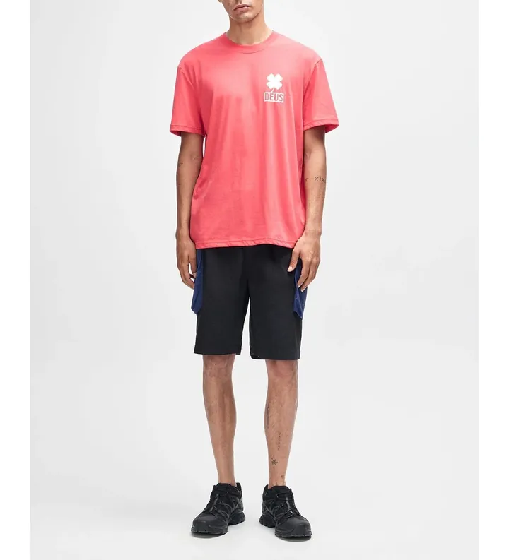 Deus Ex Machina para hombre. D261MTS559 Camiseta Quad rojo (S), Casual, Algodón, Manga corta