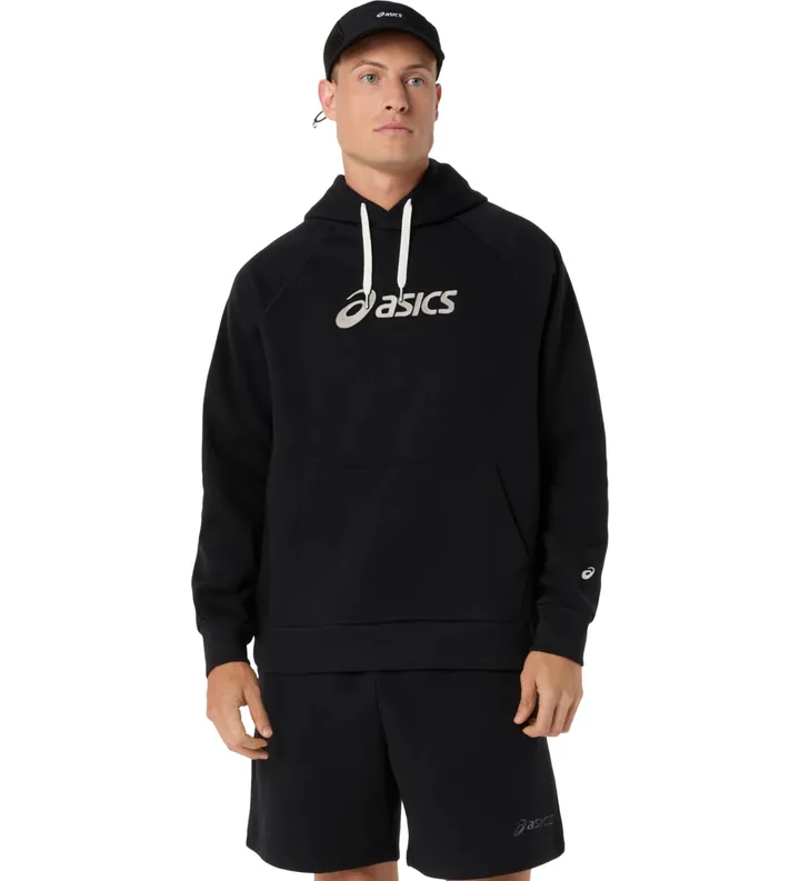 Asics para hombre. 2031F327 Sudadera Logo Fleece negro (L), Casual, Deportivo, Algodón
