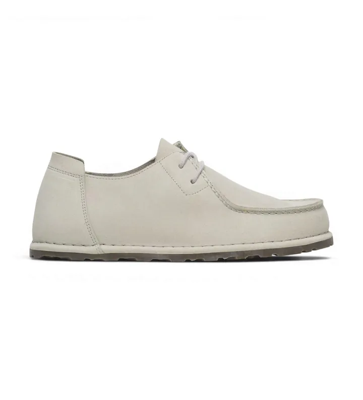 Birkenstock para hombre. 1029553 Zapatos de Piel Utti Lace (Ajuste Regular) blanco roto (41), Plano, Ante, Cordones, Casual