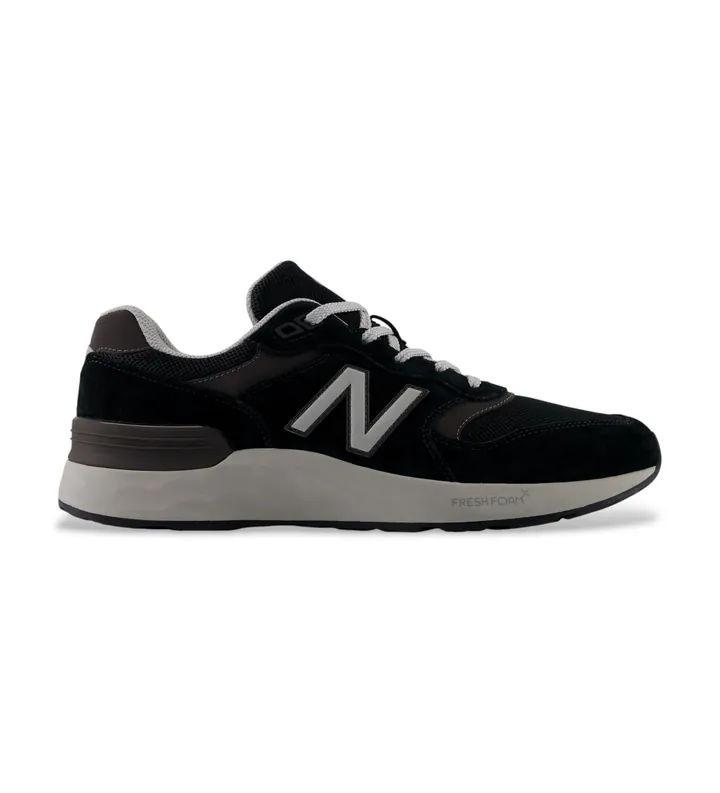 New Balance para hombre. M880V7_CA Zapatillas de piel Fresh Foam X Walking 880 v7 negro (38.5), Plano, Nobuck, Cordones, Casual, Deportivo