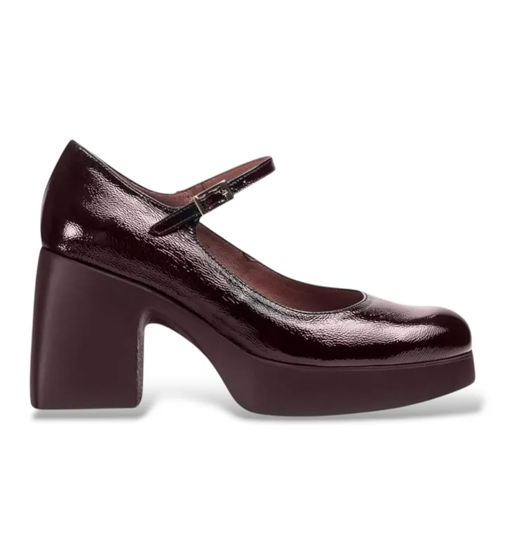 Wonders para mujer. H-4940_2024_9834 Zapatos De Piel Lady Granate (38), 5 a 8cm, Hebilla, Casual