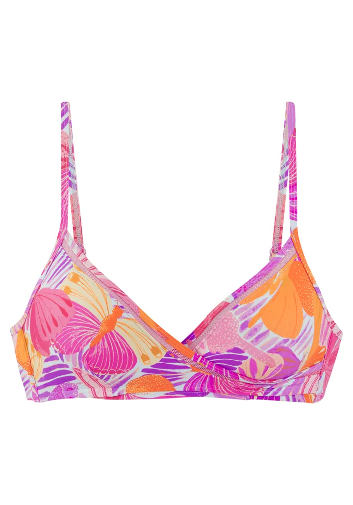 SUNSEEKER Top de bikini lila oscuro / naranja / rosa / rosa oscuro
