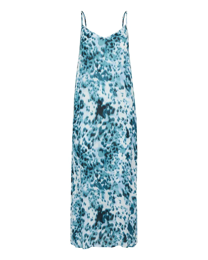 Kaffe Vestido 'Thora'  turquesa / azul cian / azul claro / blanco