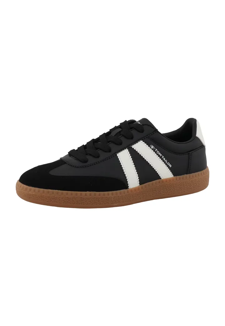 TOM TAILOR Zapatillas deportivas bajas negro / blanco