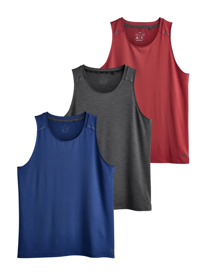 Next Camiseta funcional navy / gris oscuro / rojo oscuro